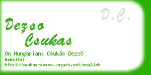 dezso csukas business card